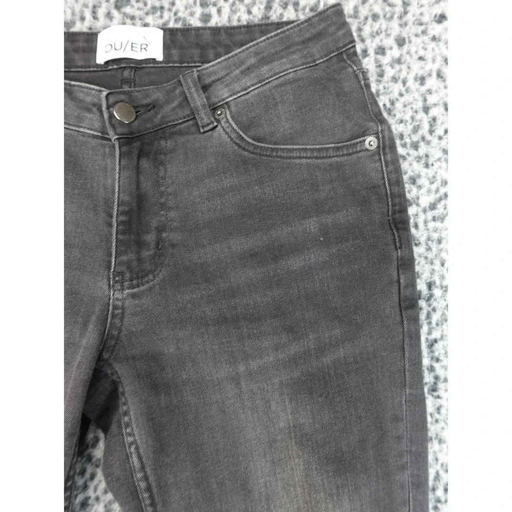 DU/ER Performance Denim Jeans Womens 27x28 Black Good Slim Straight‎ WFLR2616